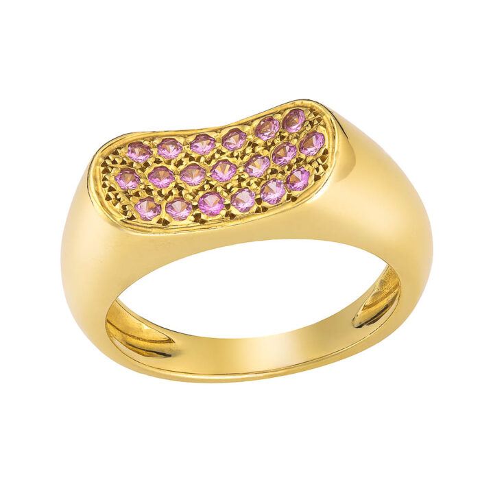 14k Multi stones ring with purple stones