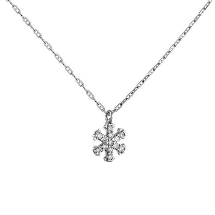 14k Snowflake necklace