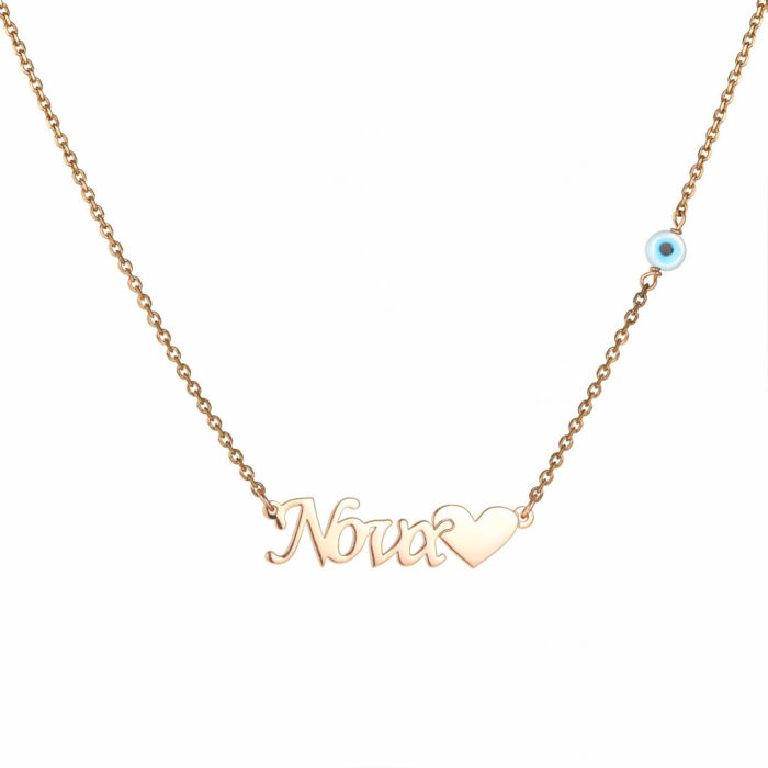 9.25 Ροζ ασημένιο κολιέ Νονά