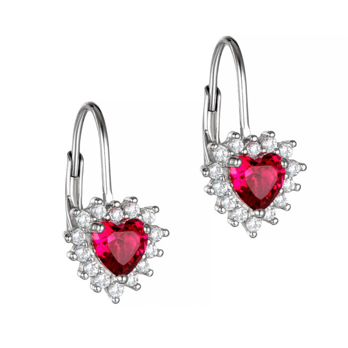 9.25 Ασημένιο σκουλαρίκι κρεμαστή καρδούλα