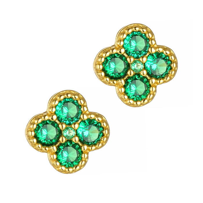 9.25  Επιχρυσωμένο ασημένιο σκουλαρίκι σταυρουδάκι