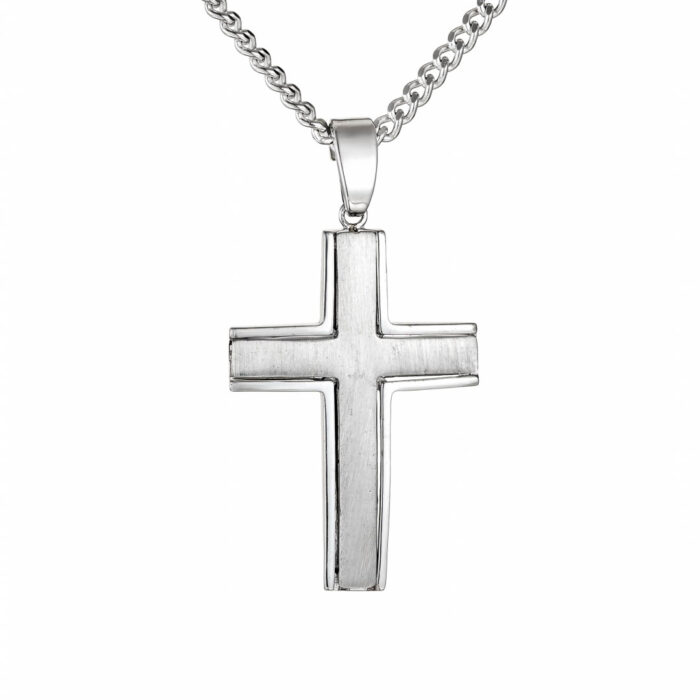 9.25 Ασημένιος ανδρικός σταυρός με αλυσίδα