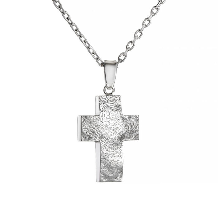 9.25 Ασημένιος unisex σταυρός με αλυσίδα