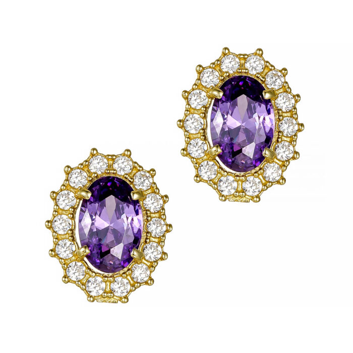 9k Σκουλαρίκι ροζέτα