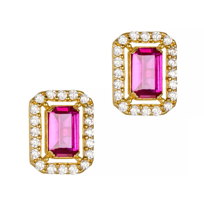 9k Σκουλαρίκι ροζέτα