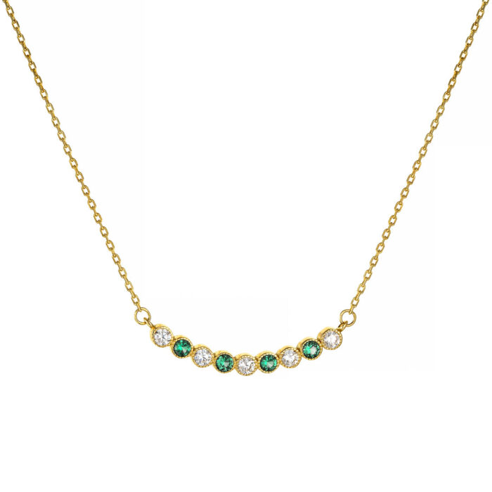 14k Κολιέ πετράτο με χρώμα