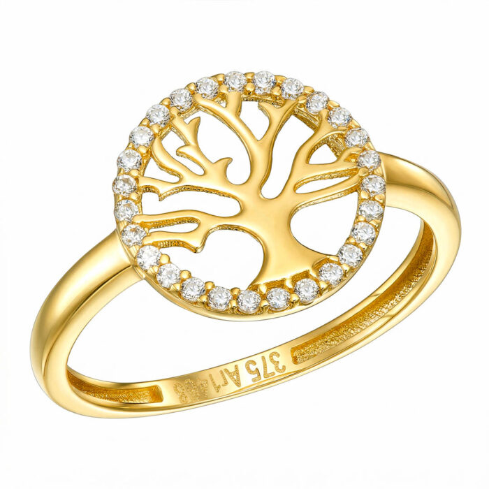 9k Δαχτυλίδι δέντρο ζωής
