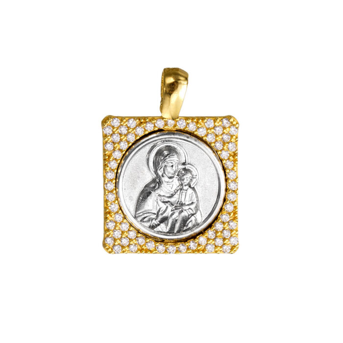 14k Φυλαχτό κωνσταντινάτο πετράτο