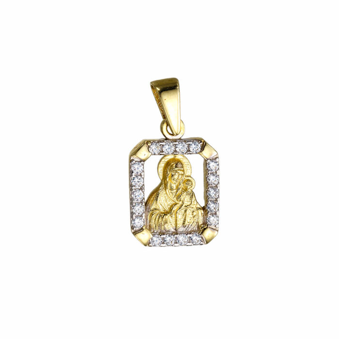 14k Φυλαχτό Παναγία πετράτη