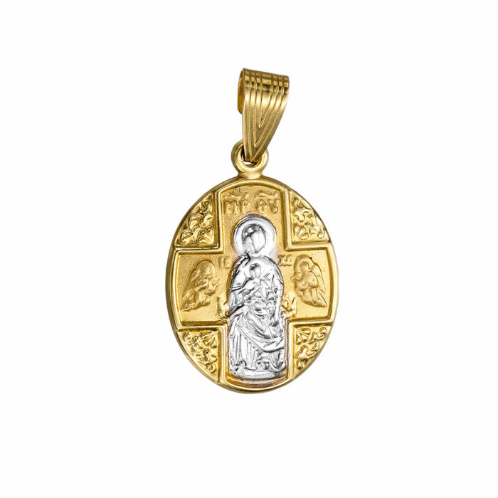 14k Φυλαχτό Κωνσταντινάτο -Παναγία