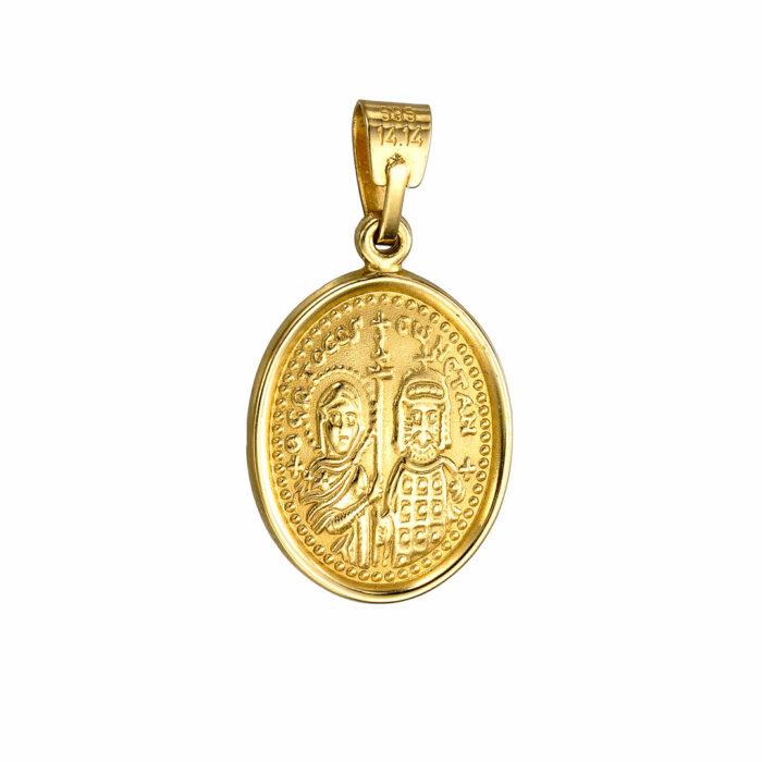 14k Φυλαχτό Κωνσταντινάτο -Παναγία