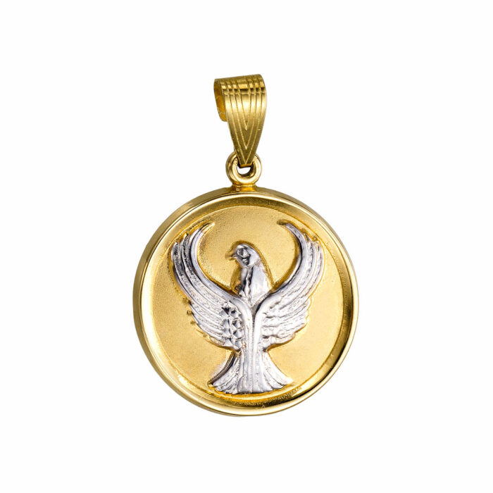 14k Φυλαχτό κωνσταντινάτο με τον αετό του Πόντου