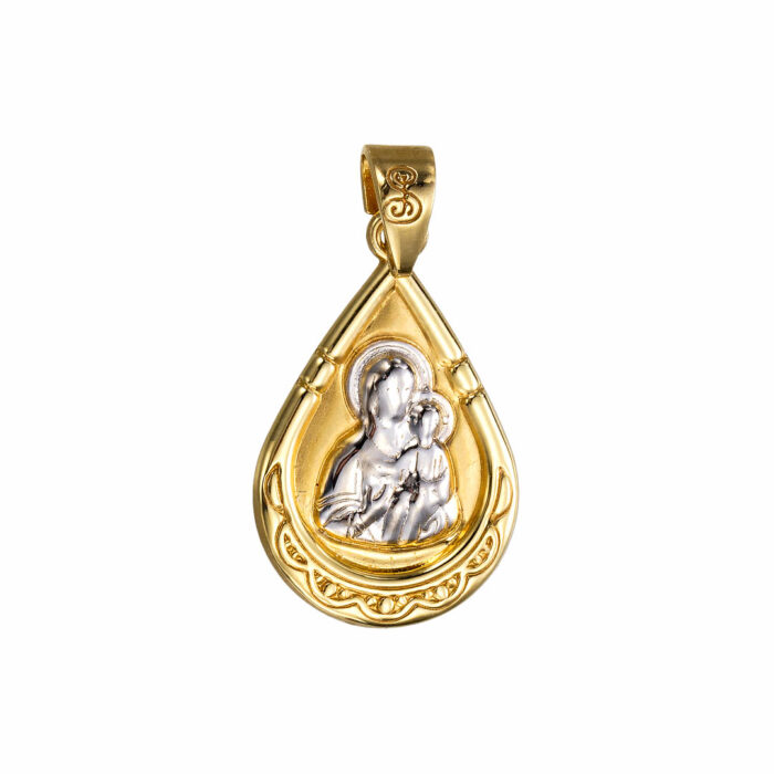 14k Φυλαχτό Παναγία Χριστός