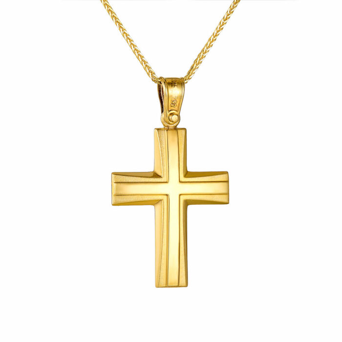 9k Σταυρός ανδρικός  με αλυσίδα