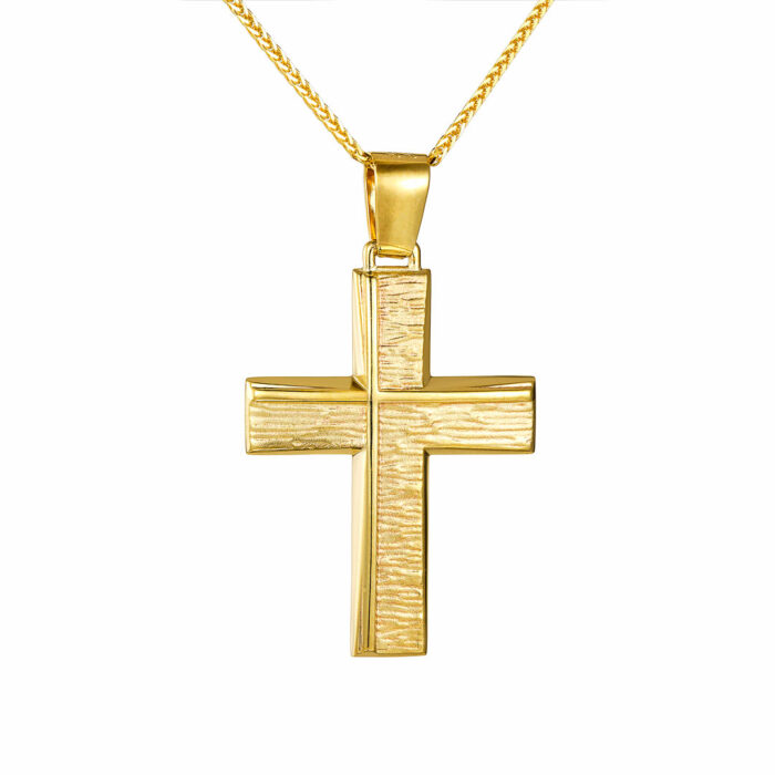 9k Σταυρός ανδρικός με αλυσίδα