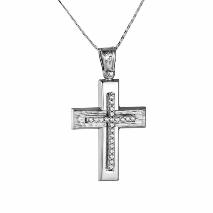 9Κ Σταυρός γυναικείος  με αλυσίδα